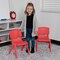 Flash Furniture Red Plastic Stackable School Chair with 10.5'' Seat Height, PK2 2-YU-YCX-003-RED-GG - alternate 2